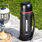 1,2L Stor Kapacitet Kedel – Udendørs Camping Termos, Rejse Kaffe Termos, Transportabel Vakuum Kop - FoxBox