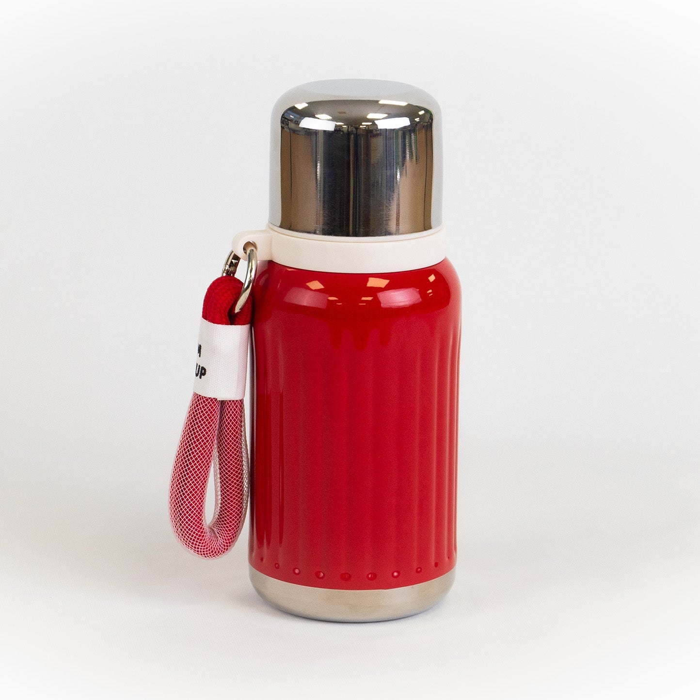 300ML Mini Rustfrit Stål Vakuumflaske med To Låg – Rejsekrus, Roman Kolonne Design, Termosflaske, Kaffe Krus, Isvand Gaveflaske - FoxBox