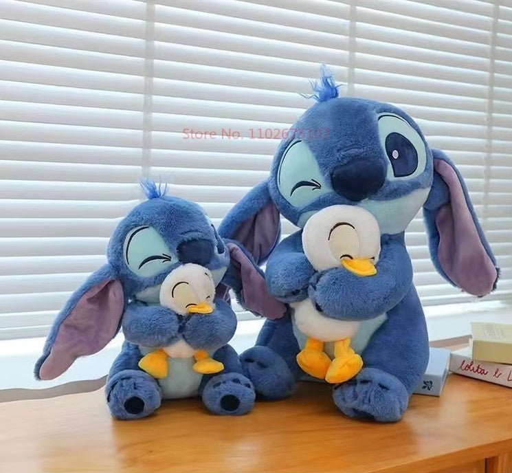 Disney Kawaii Stitch Lilo + Cute Duck 30cm Sødt legetøj - FoxBox