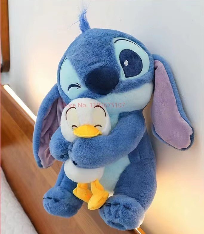 Disney Kawaii Stitch Lilo + Cute Duck 30cm Sødt legetøj - FoxBox