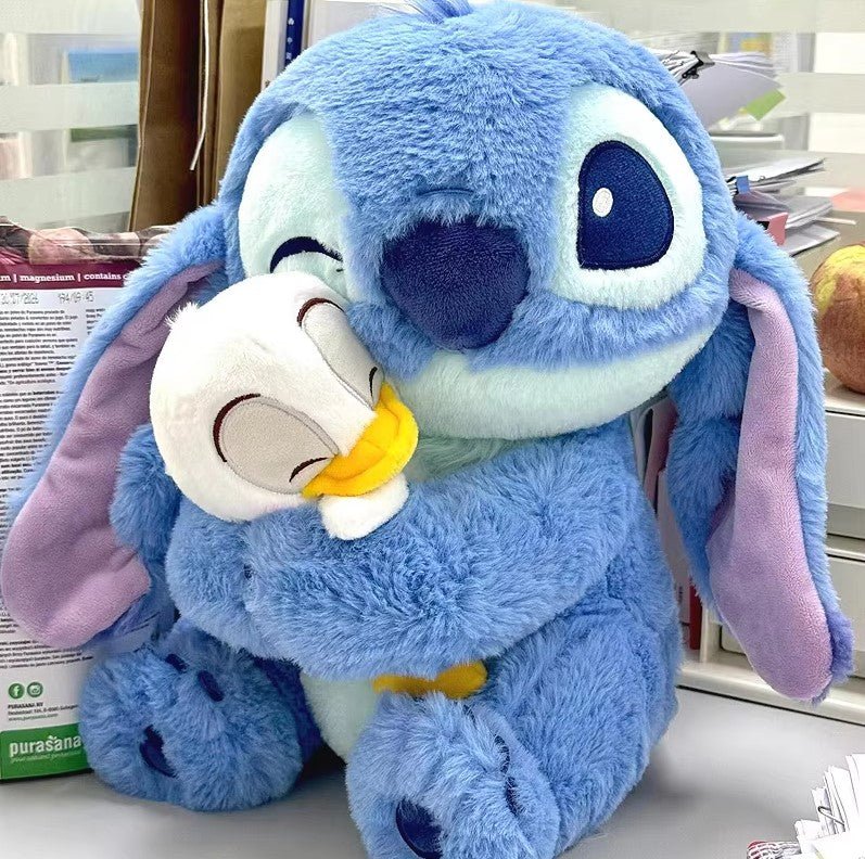 Disney Kawaii Stitch Lilo + Cute Duck 30cm Sødt legetøj - FoxBox