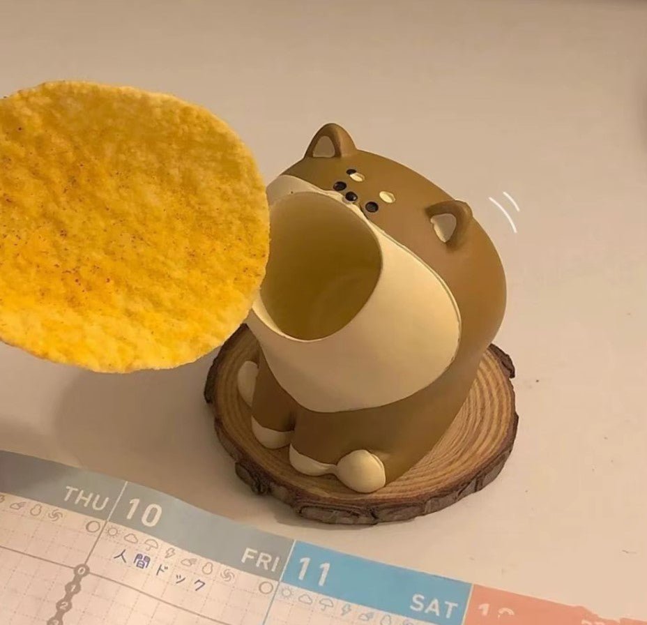 Kat - Sød Mini Penneholder i Resin – Perfekt til Skrivebordet - FoxBox