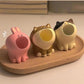 Kat - Sød Mini Penneholder i Resin – Perfekt til Skrivebordet - FoxBox