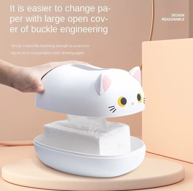 Kawaii Kat Servietboks - Elegant og Praktisk Tilbehør til Dit Hjem - FoxBox