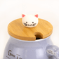 Kawaii Tea Cup – Sød Kat Keramisk Kaffe Krus med Kitty Låg og Ske, Japansk Stil, Novitetsgave til Kvinder, Katteelsker Gaver, 400ml - FoxBox