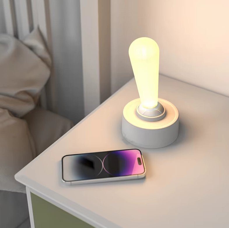 LED natlampe dekoration – perfekt gaveidé! Kreativ silikone væglampe med joystick - styring, 2 lysniveauer. Ideel som sove - eller sengebordslampe til hyggelig belysning - FoxBox