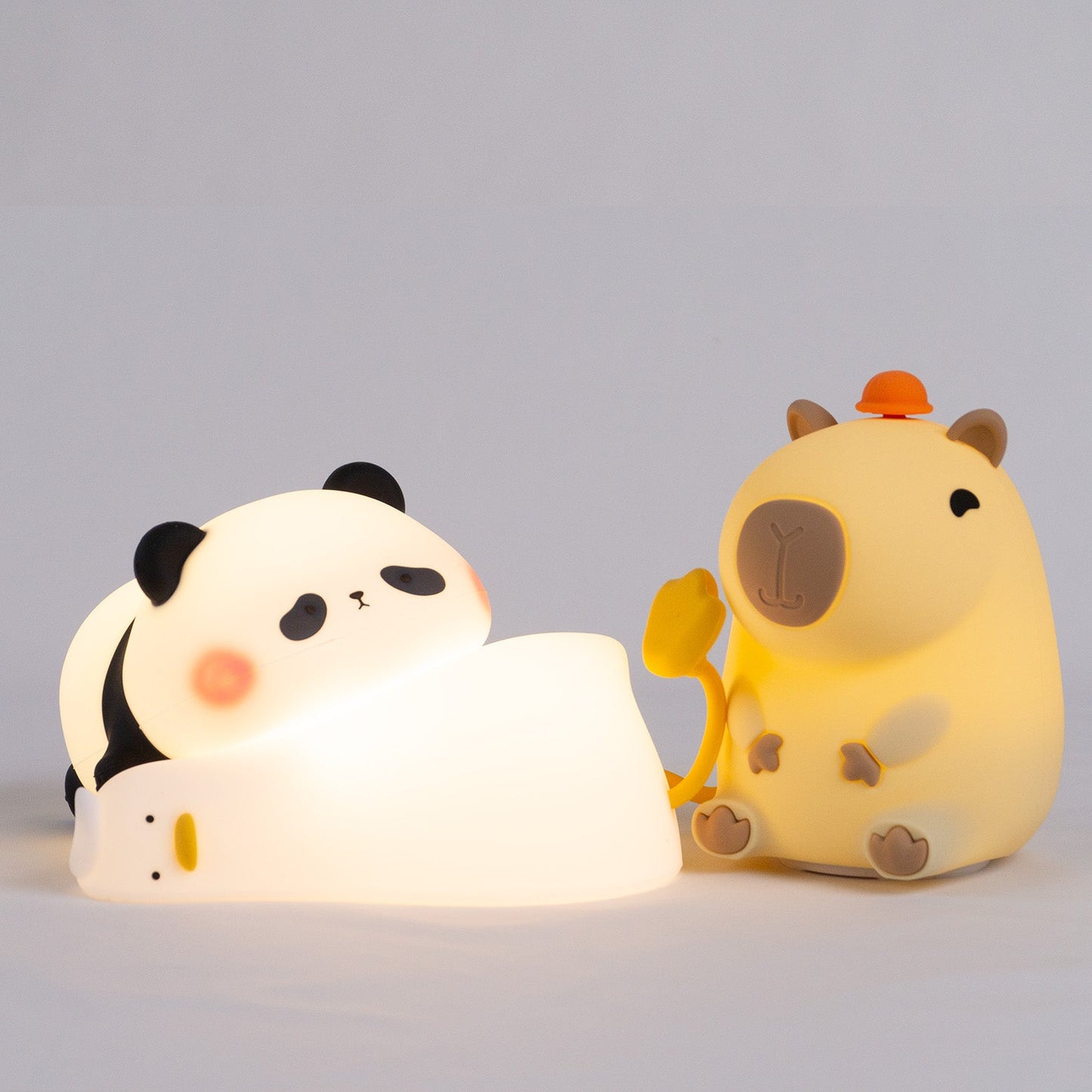 LED Natlampe "Panda" – Sød Silikone Lampe med Tre Lysindstillinger og Timer - FoxBox