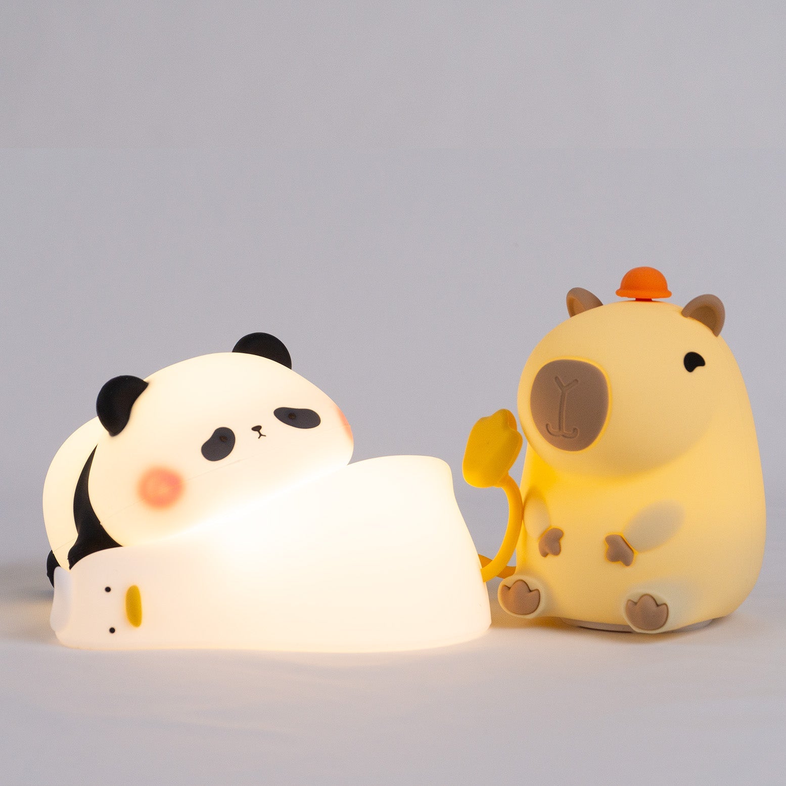 LED Natlampe "Panda" – Sød Silikone Lampe med Tre Lysindstillinger og Timer - FoxBox