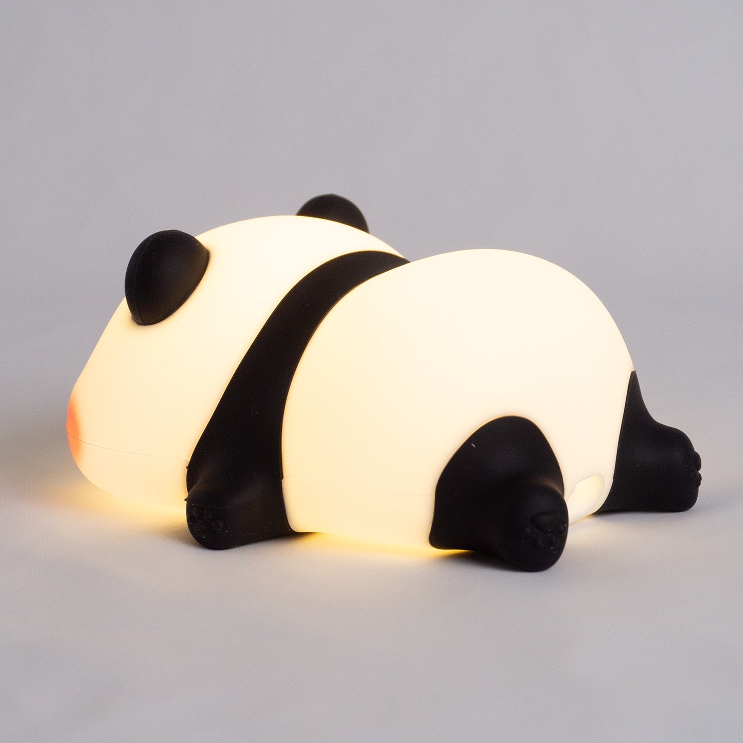 LED Natlampe "Panda" – Sød Silikone Lampe med Tre Lysindstillinger og Timer - FoxBox