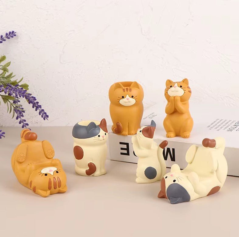 Multifunktionel Holder i Katteform til Briller, Mobil og Kontorartikler - Japansk Stil - FoxBox