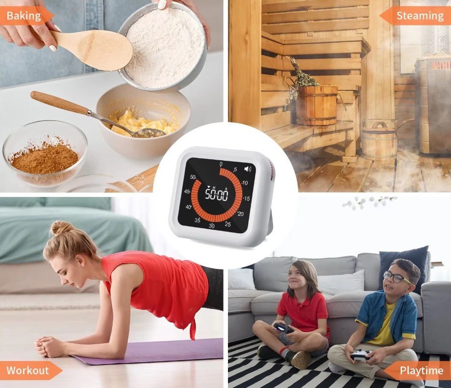 Ny Roterende Timer – Smart, Stille og Visuel Tidsmåler til Børn og Voksne - FoxBox