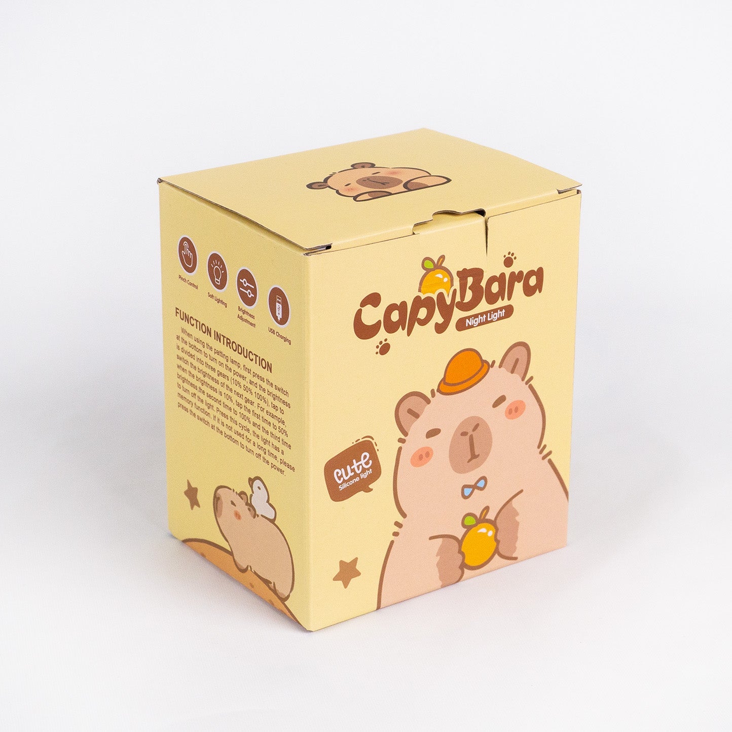 Sød Capybara Natlampe – Perfekt Lys og Dekoration til Dit Værelse! - USB - FoxBox