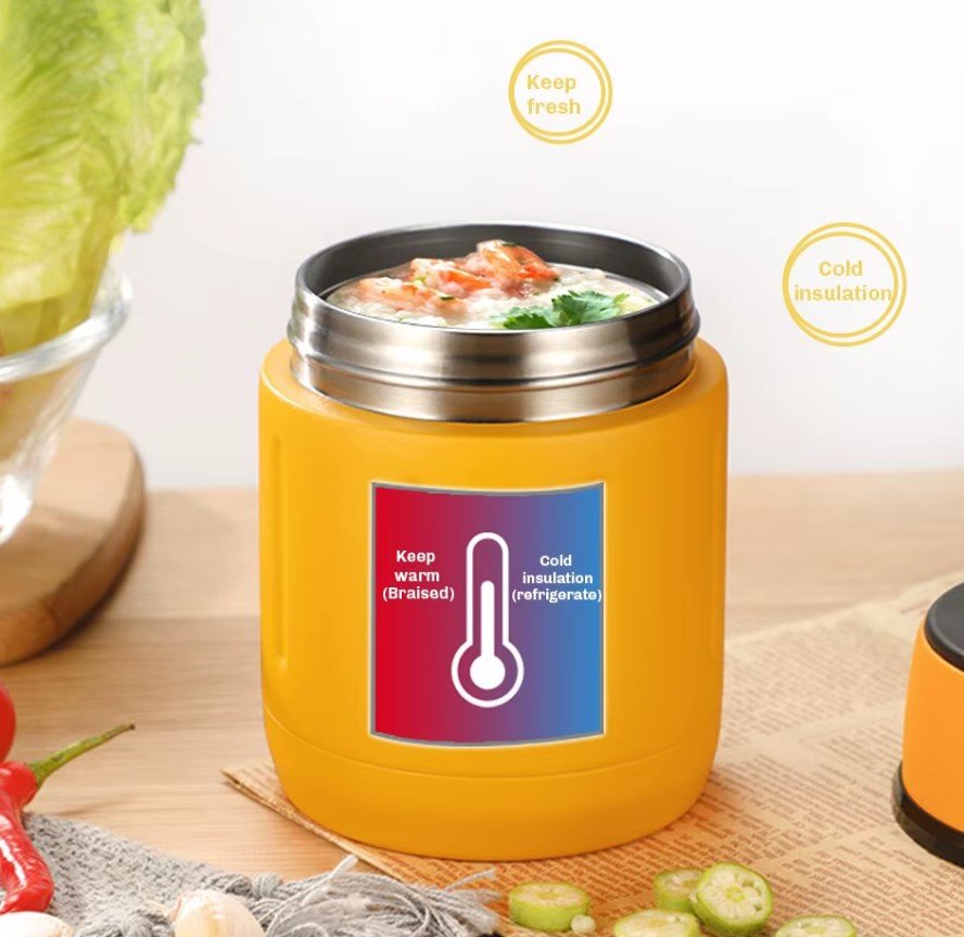 Stewing Beaker – Super Lang Varmeisolering Madkasse, Bærbar, Lille, Til Kontorarbejdere, Kogepot - FoxBox