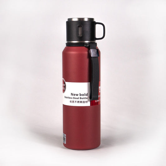 Stor Kapacitet 1000ml Kaffe Termos Vakuumflaske med Te Filter – Rejse Stainless Steel Vakuum Flaske, Holder Varme og Kulde (1L) - FoxBox