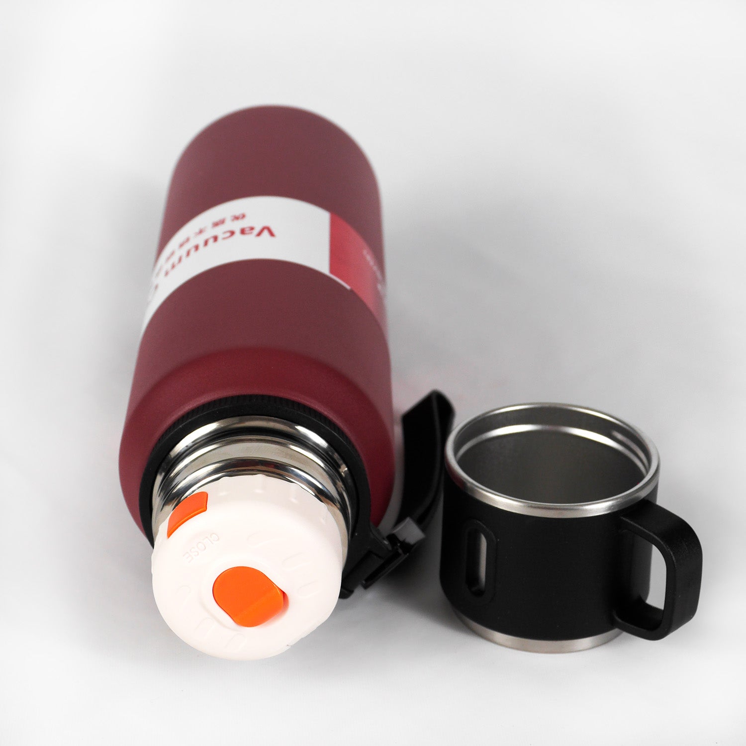 Stor Kapacitet 1000ml Kaffe Termos Vakuumflaske med Te Filter – Rejse Stainless Steel Vakuum Flaske, Holder Varme og Kulde (1L) - FoxBox