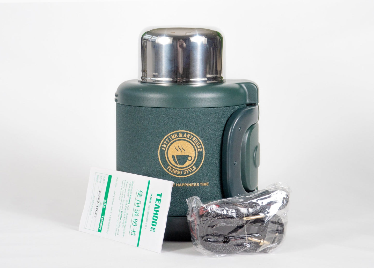 TEAHOO Kaffe Termosflaske med Temperaturdisplay, 316 Rustfrit Stål, Vakuum Termoflaske til Kaffe og Te med Stor Filter, 1200ml - FoxBox