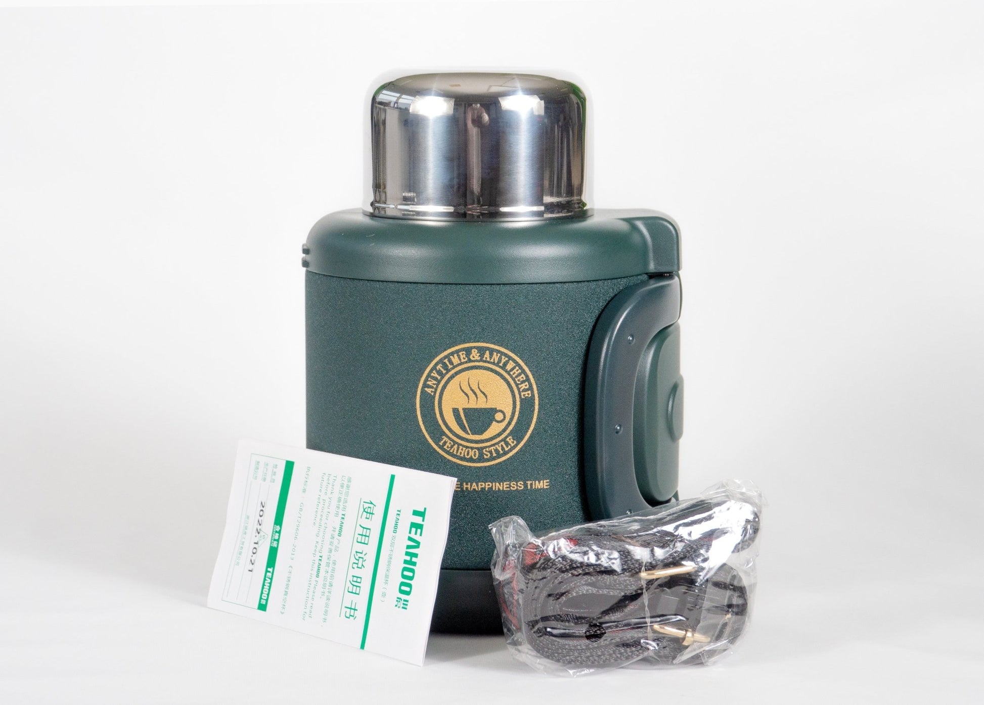 TEAHOO Kaffe Termosflaske med Temperaturdisplay, 316 Rustfrit Stål, Vakuum Termoflaske til Kaffe og Te med Stor Filter, 1200ml - FoxBox