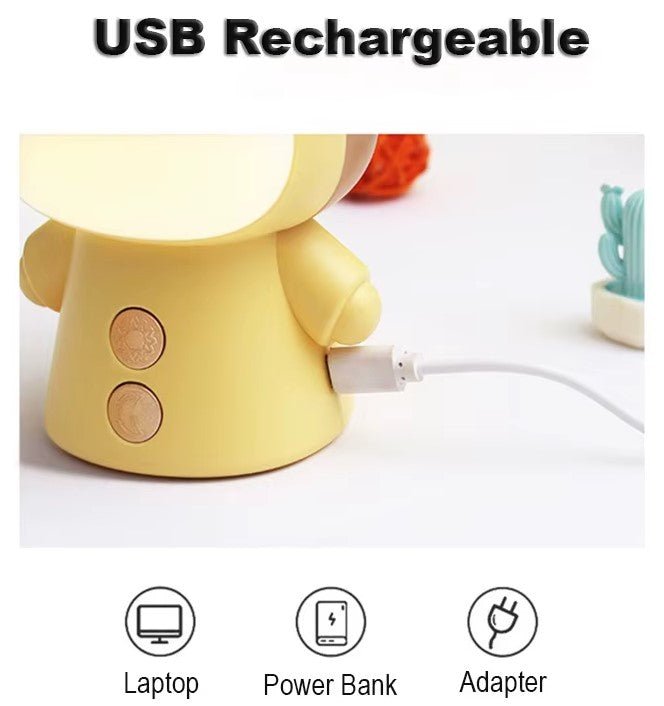 Tegneserie skrivebordslampe - energibesparende læselampe USB - opladning sovenatlampe LED Bordlampe til børn - Gave - FoxBox
