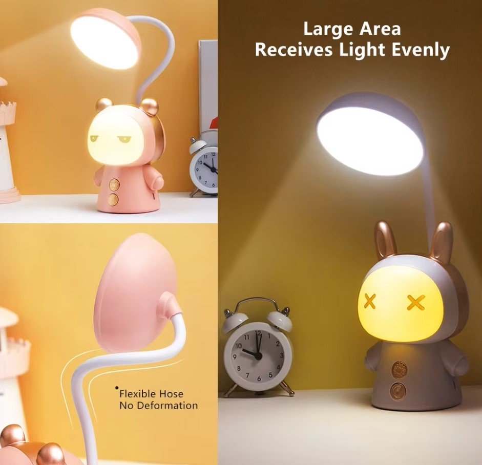 Tegneserie skrivebordslampe - energibesparende læselampe USB - opladning sovenatlampe LED Bordlampe til børn - Gave - FoxBox